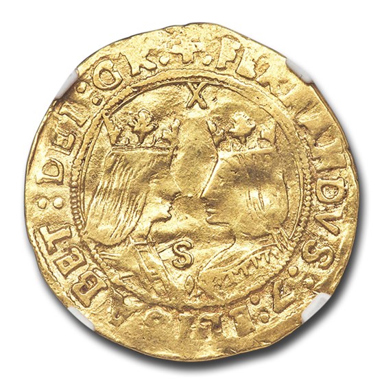 (1476-1516) Kingdom of Spain Gold 2 Excelentes XF-40 NGC (1476-1516) Kingdom of Spain Gold 2 Excelentes XF-40 NGC